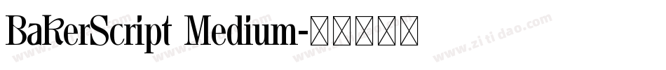 BakerScript Medium字体转换